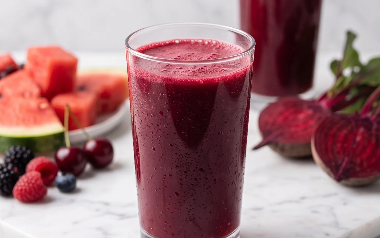 Watermelon Cherry Berry Beet Juice