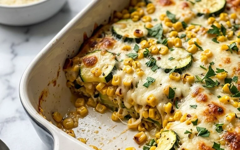 Zucchini Corn Parmesan Bake Recipe